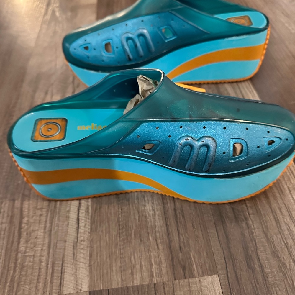Melissa Music Jelly Platform Clogs- Neon Y2K Vibe | Euro Chic - Picture 3 of 9